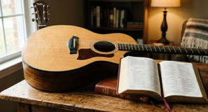 guitar and bible